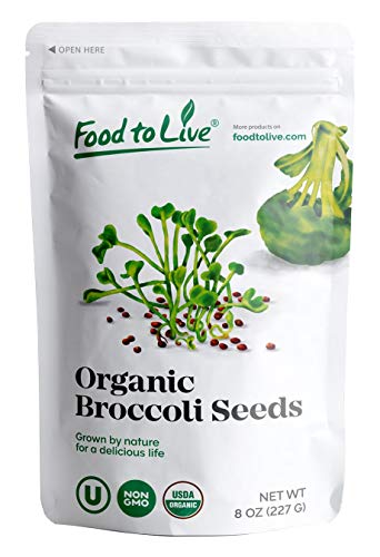 Organic Broccoli Seeds for Sprouting by Food to Live - Easy to Sprout