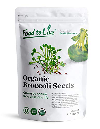 Organic Broccoli Seeds for Sprouting by Food to Live - Easy to Sprout