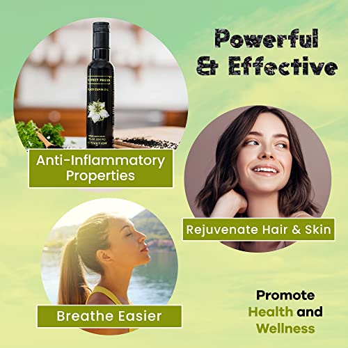 ACTIVATION Products - Perfect Press Black Cumin Seed Oil, Black Seed Oil for Hair Growth and Skin Health, Vegan Nigella Sativa Seeds Oil for Immune Defense and Digestive Support, Non GMO, 250 ml