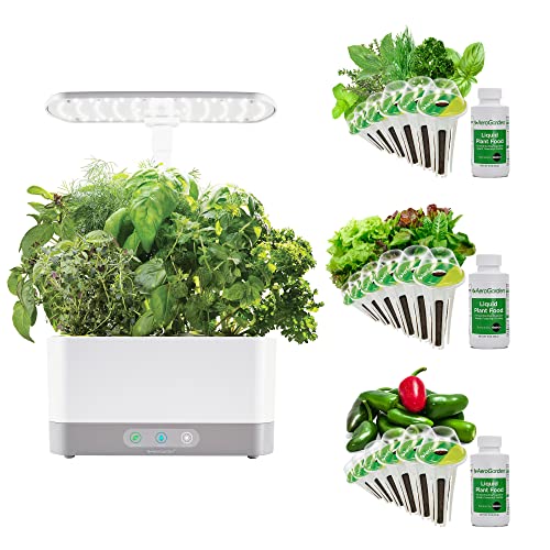 AeroGarden Harvest XL Bundle LED Grow Light Kit with Seed Pod Kits & Plant Food