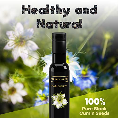 ACTIVATION Products - Perfect Press Black Cumin Seed Oil, Black Seed Oil for Hair Growth and Skin Health, Vegan Nigella Sativa Seeds Oil for Immune Defense and Digestive Support, Non GMO, 250 ml