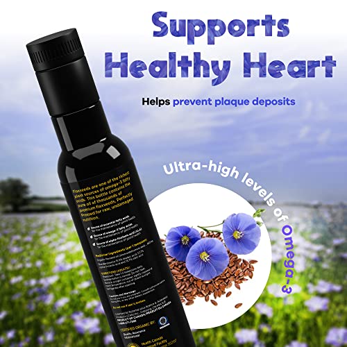 ACTIVATION Products - Perfect Press Flax Seed Oil, Pure Flax Oil with Vegetarian Omega 3 Fatty Acids, Flaxseed Oil Non GMO Blend for Heart Health and Digestive, Vegan Omega 3 Supplement, 250ml