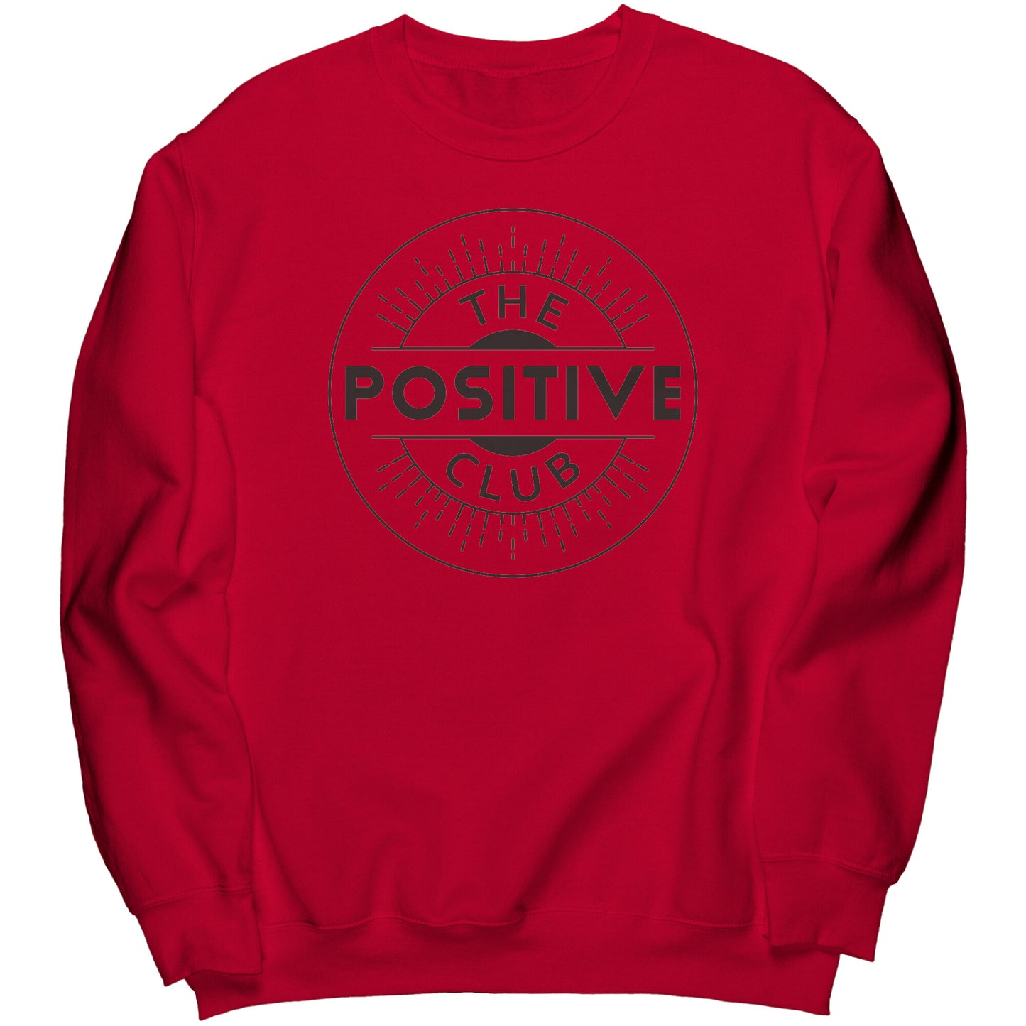 Crewneck Sweatshirt Black Logo The Positive Club ( Free Shipping )