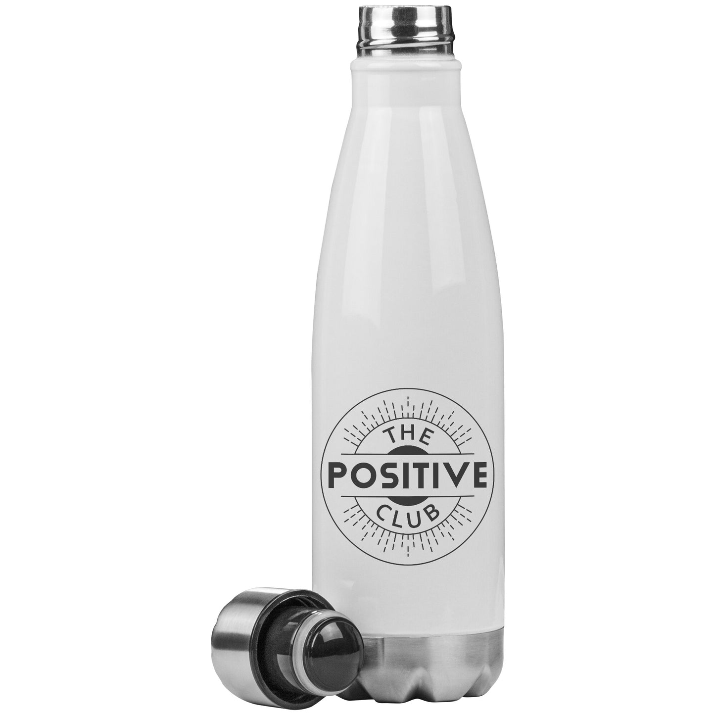 20oz Insulated Water Bottle Black Logo The Positive Club ( Free Shipping )
