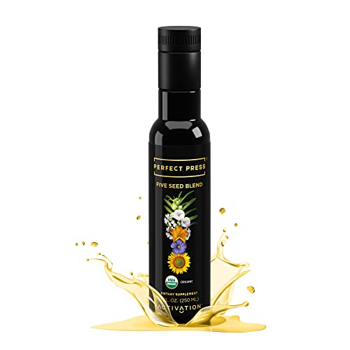 Activation Products - Perfect Press Five Seed Blend, With Non GMO Sesame Oil, Flaxseed Oil, Pumpkin Seed Oil, Sunflower Oil, and Coriander Seeds Oil, Vegan Omega 3 Supplement for Mind and Body, 250 ml