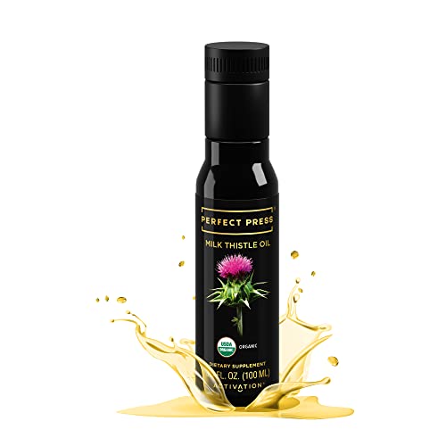 ACTIVATION Products - Perfect Press Milk Thistle Oil, Milk Thistle Extract for Natural Detox and Blood Circulation, Pure Milk Thistle Liquid for Heart Health, Milk Thistle Supplement, Non GMO, 100 ml