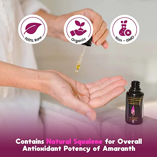 Activation Products - Perfect Press Amaranth Oil, Pure Amaranth Seed Oil for Immune System Support, Brain Function, and Skin Health, Natural Moisturizer for Face, Non GMO Amaranth Seeds, 30 ml
