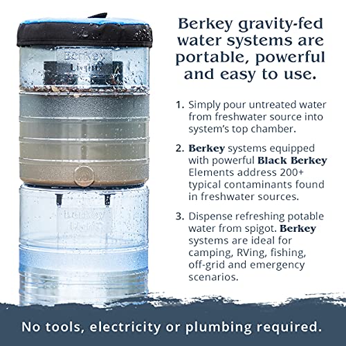 Authentic Black Berkey Elements BB9-2 and PF-2 Filters - Powerful Contaminant Reduction for Clean Water