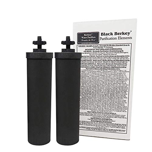 Authentic Black Berkey Elements BB9-2 and PF-2 Filters - Powerful Contaminant Reduction for Clean Water