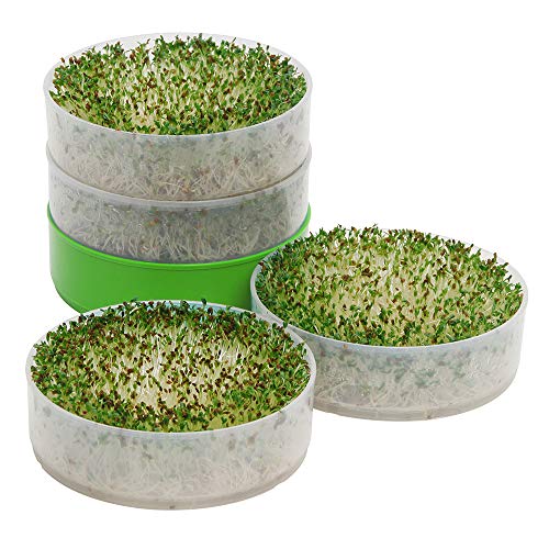 Kitchen Crop VKP1200 Seed Sprouter, | 6" Diameter Trays, 1 Oz Alfalfa Included