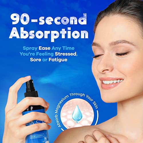 Activation Products - Ease Magnesium Spray for Pain and Muscle Tension, Magnesium Topical Spray with Bioavailable Magnesium Chloride, Topical Magnesium for Sleeping & Relaxation, 8 fl oz