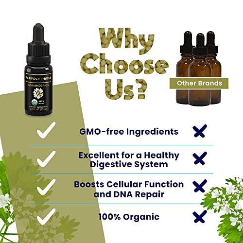 ACTIVATION Products - Perfect Press Coriander Seeds Oil, Raw Cilantro Fresh Seed Oil for Immune Support and Digestive Health, Topical or Oral Cilantro Supplement, Non GMO Cilantro Oil, 15 ml