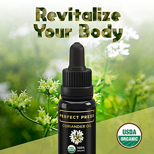 ACTIVATION Products - Perfect Press Coriander Seeds Oil, Raw Cilantro Fresh Seed Oil for Immune Support and Digestive Health, Topical or Oral Cilantro Supplement, Non GMO Cilantro Oil, 15 ml