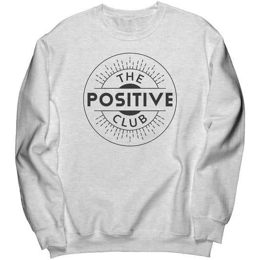 Crewneck Sweatshirt Black Logo The Positive Club ( Free Shipping )