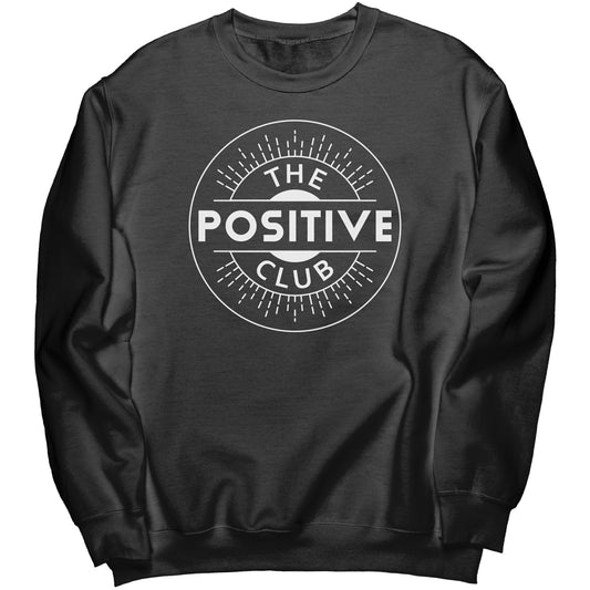Crewneck Sweatshirt White Logo The Positive Club ( Free Shipping )