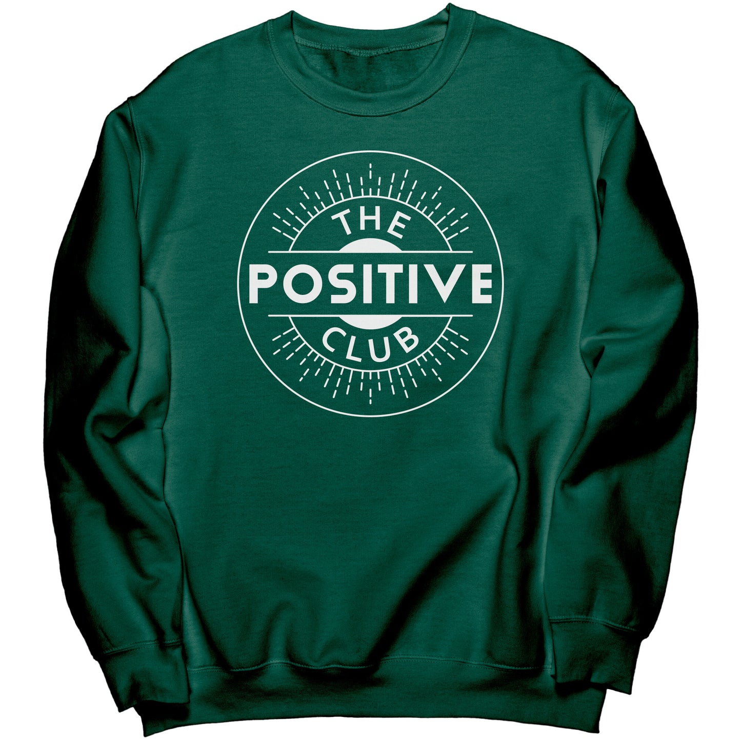 Crewneck Sweatshirt White Logo The Positive Club ( Free Shipping )