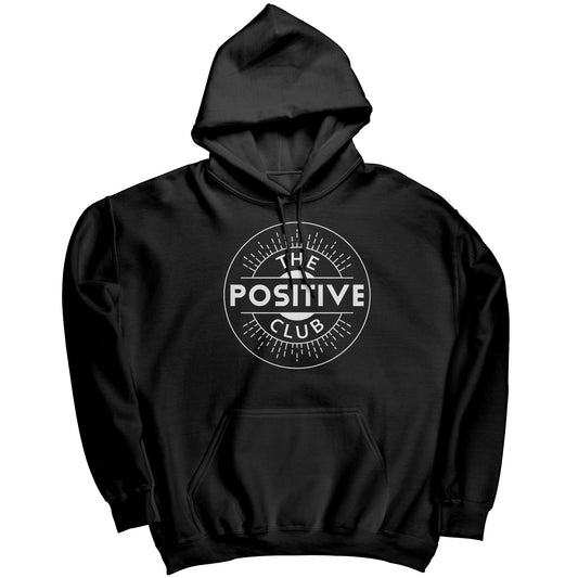 Hoodie White Logo The Positive Club ( Free Shipping )