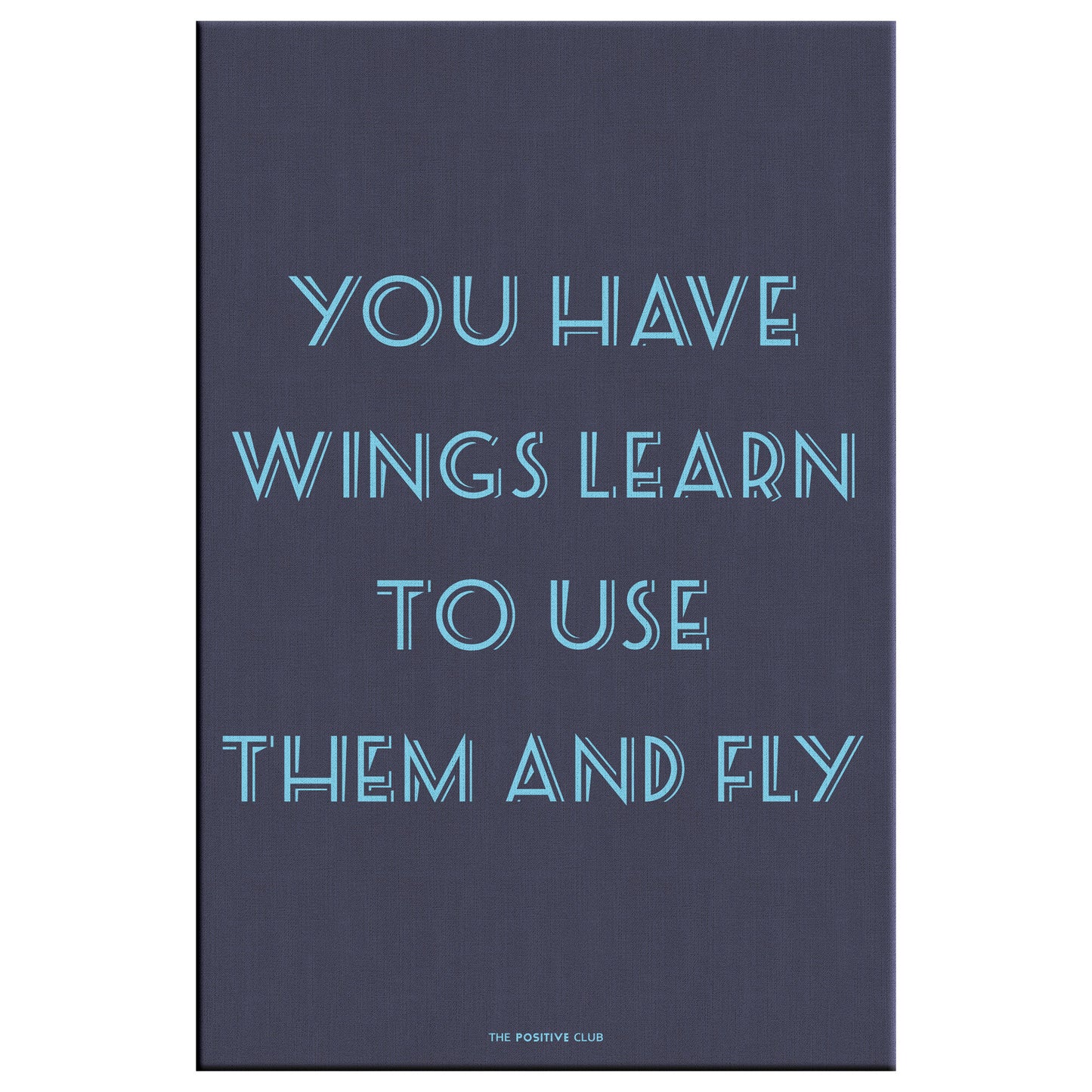 YOU HAVE WINGS LEARN TO USE THEM AND FLY